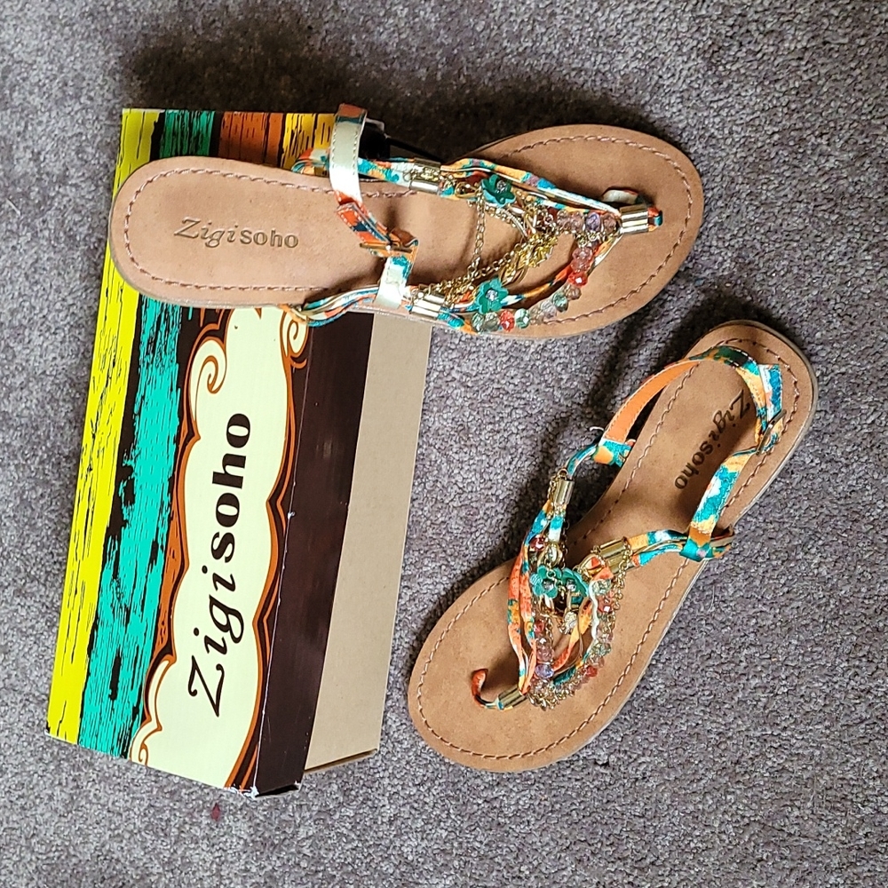 Sandals size 8.5 multi colored